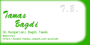 tamas bagdi business card