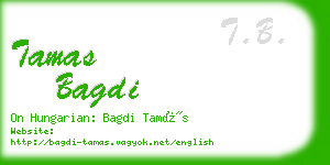tamas bagdi business card